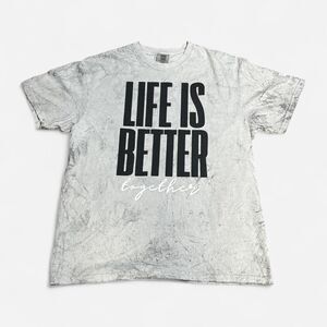 Comfort colors grey and black life is better XL size (width 22in, length 26in)